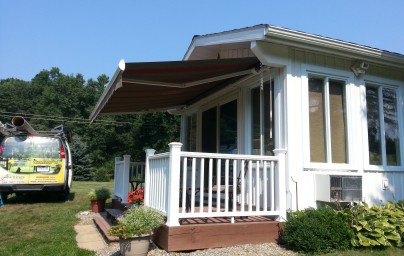 George and Anne’s Retractable Awning Side View